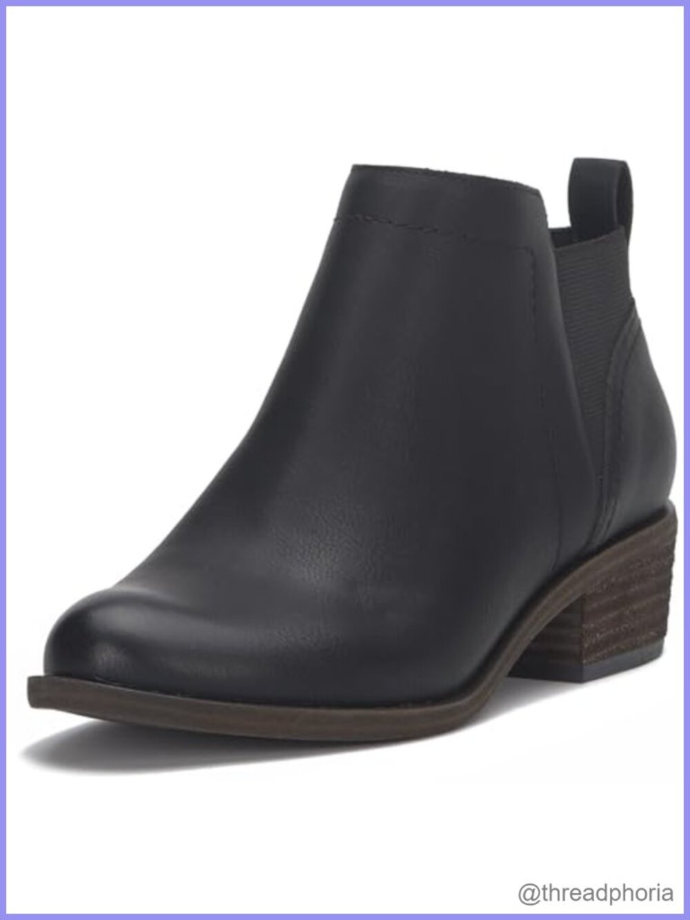 Lucky Brand Badene Faux Leather Pull-On Ankle Bootie with Cushioned Footbed
